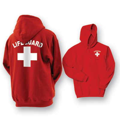 red lifeguard jacket
