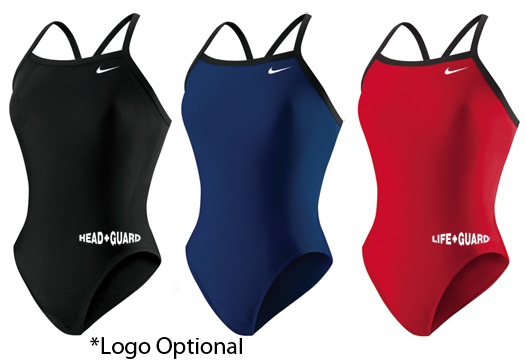 red nike swimming costume