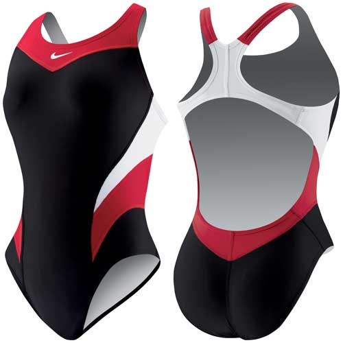 nike women's victory color block power back tank swimsuit