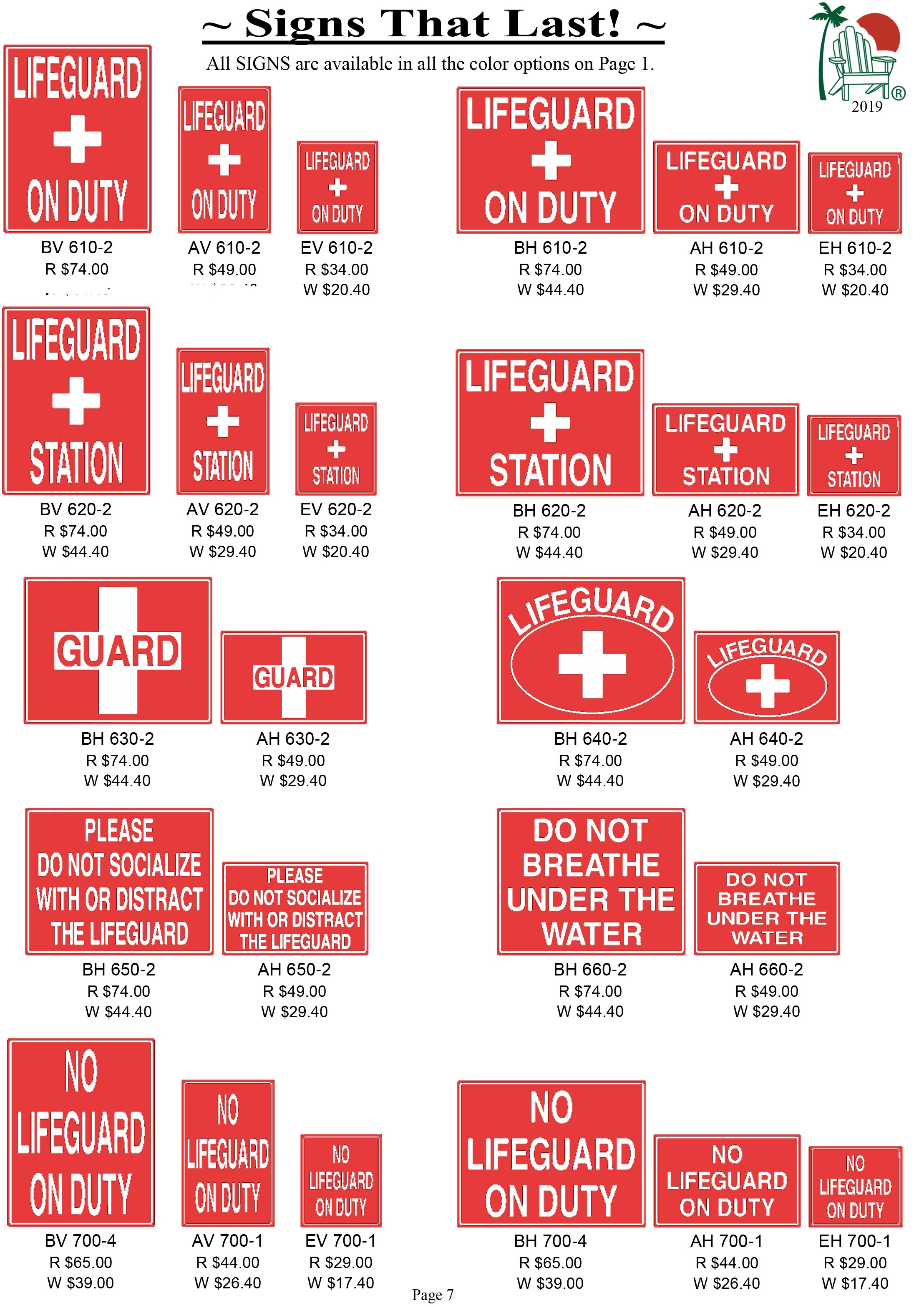 Life Guard DUTY SIGNSLifeguard Equipment