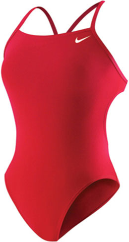 red one piece swimsuit nike