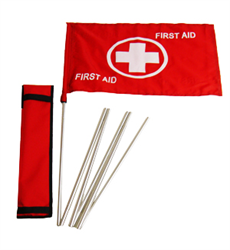 MobileAid First Aid Flag, Extension Pole, and Side-Pouch (31562)