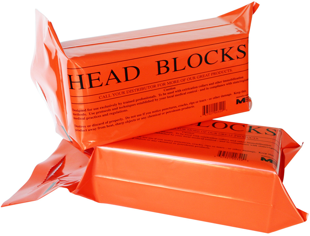 Disposable Orange Foam Head Blocks