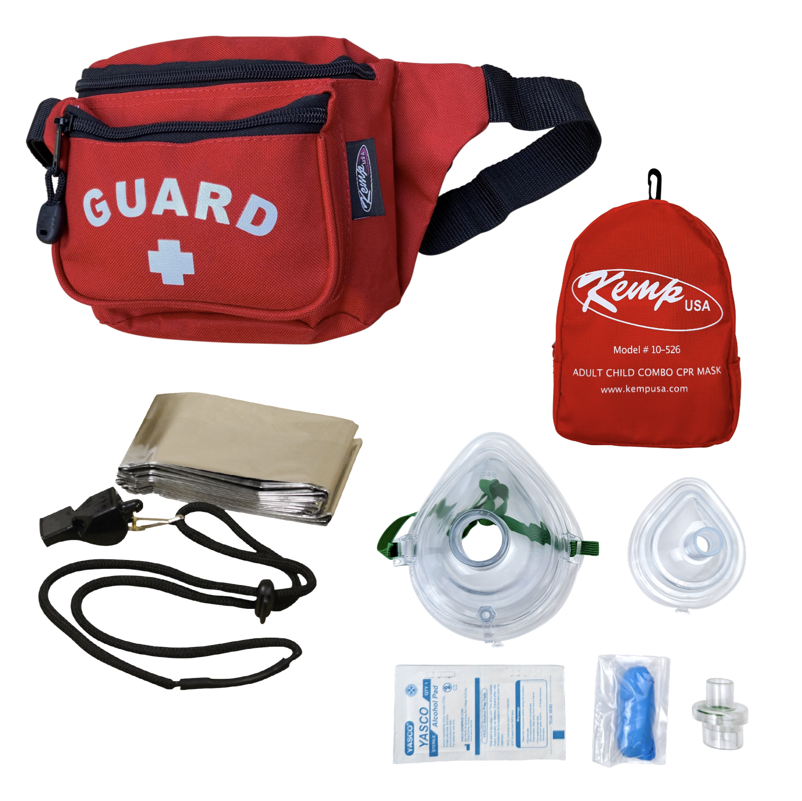 Lifeguard Kemp First Responder Fanny Pack First Aid Hip Pack Kit 10-103-S2-COMBO