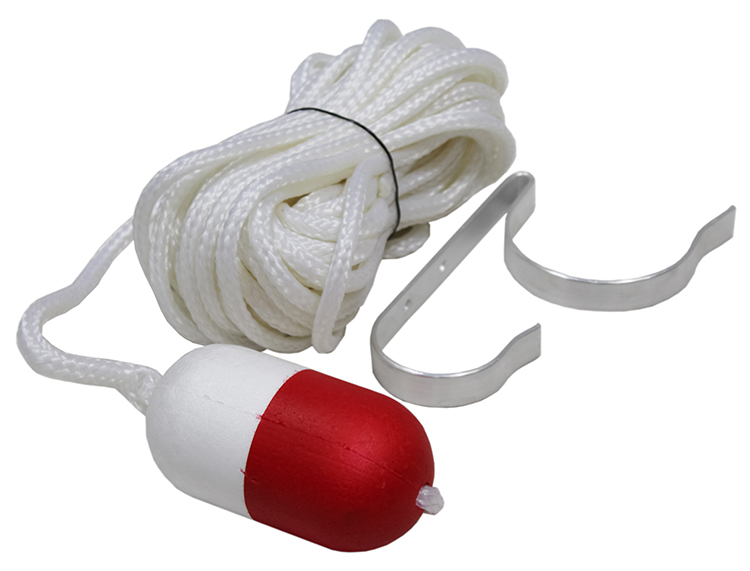 Kemp USA 60 Foot Throw Line with Ball and Buoy Holder 10-222-60
