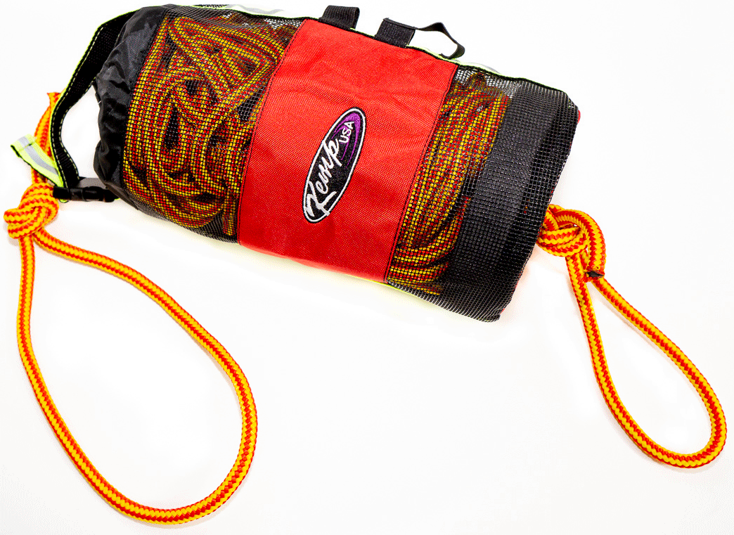 Kemp USA Throw Bag with 50 foot Rope and Kemp Bengal Safety Whistle | 10-228-50