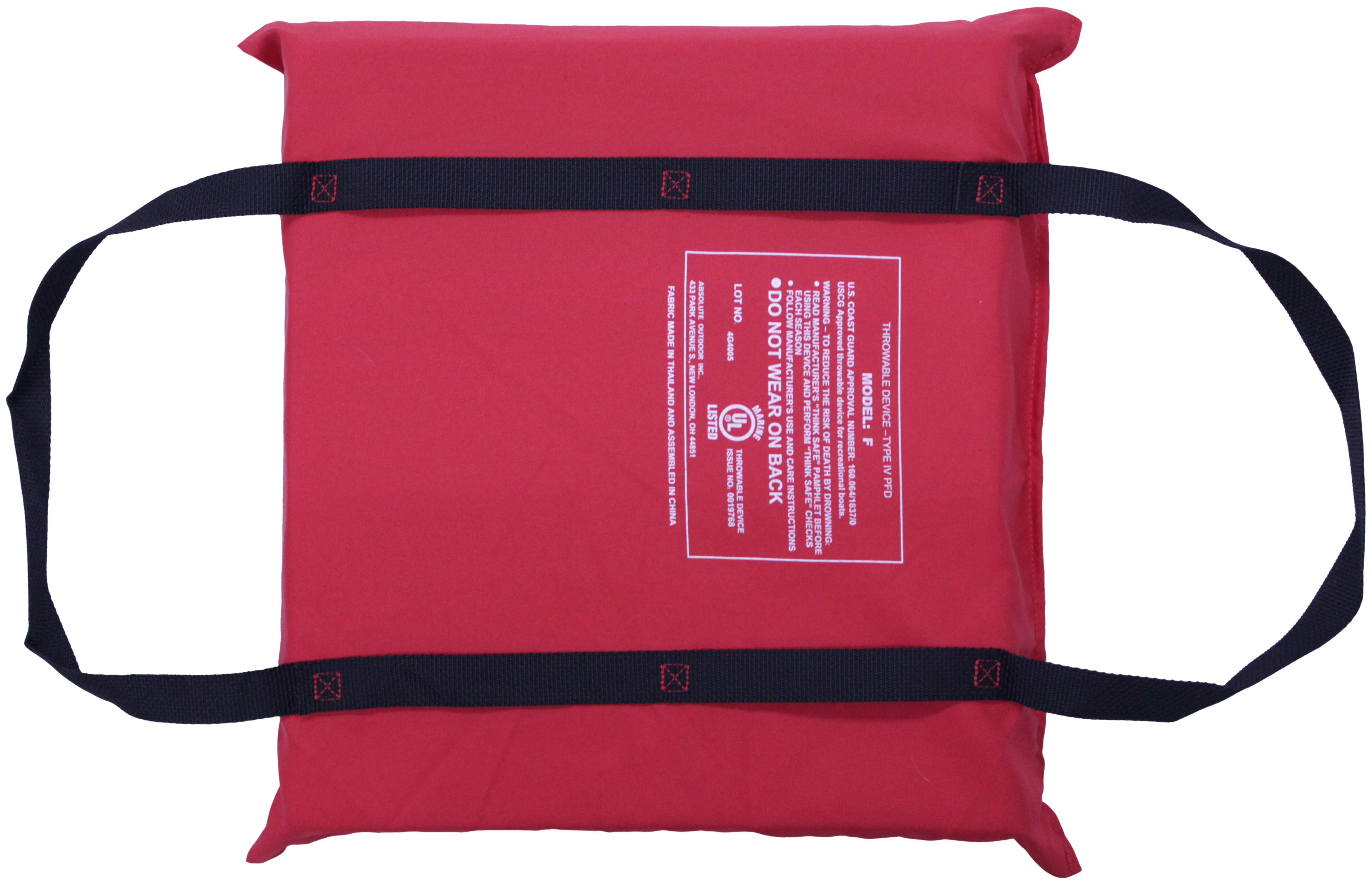 Kemp USA Throwable Flotation Foam Cushion, USGC Approved   | 10-229