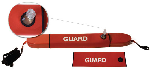 Kemp USA Rescue Tube Cover with Seal Easy Mask Hole and GUARD logo, Red | 10-402-RED