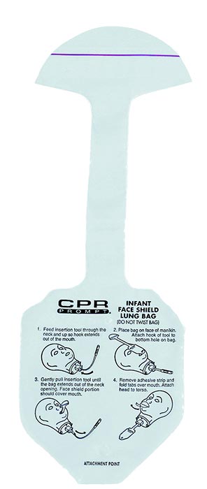 CPR Prompt Infant Lung Bags Case of 100 Units | Item 10-521 | KEMP USA
