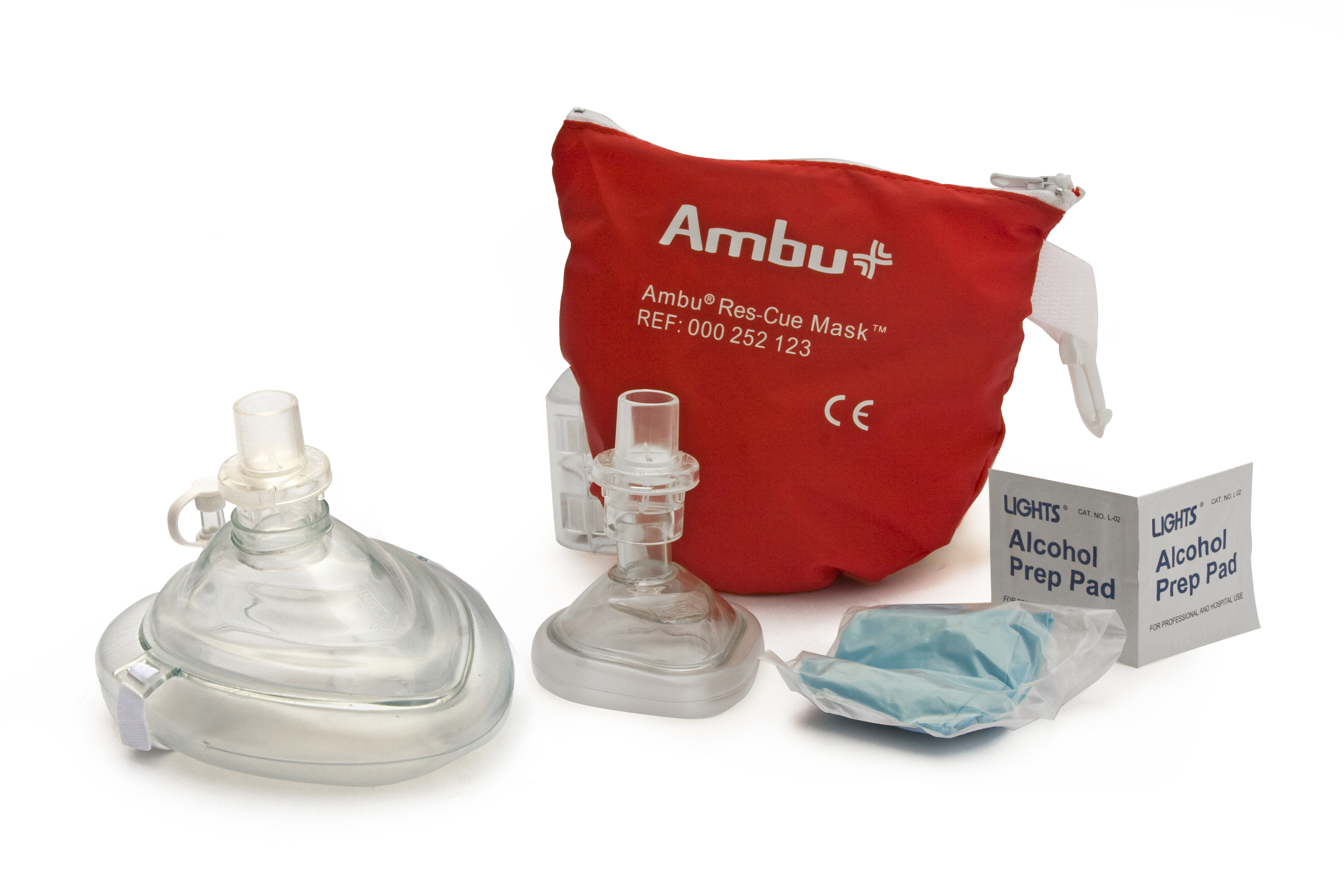 Adult/Child CPR Mask with O2 Inlet & Infant CPR Mask