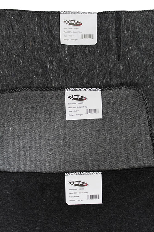 KEMP USA Grey Blanket 30% Wool, 60