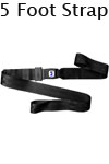 Morrison Medical Metal Push Button Loop Ends 2PC, 5' | 1200 Black |Spine Board Strap Spinal Immobilization