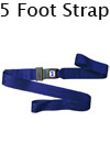 Morrison Medical Metal Push Button Loop Ends 2PC, 5' | 1200 Blue |Spine Board Strap Spinal Immobilization