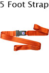 Morrison Medical Metal Push Button Loop Ends 2PC, 5' | 1200 Orange |Spine Board Strap Spinal Immobilization