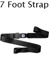 Morrison Medical Metal Push Button Loop Ends 2PC, 7' | 1201 Black |Spine Board Strap Spinal Immobilization