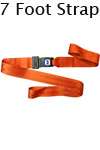 Morrison Medical Metal Push Button Loop Ends 2PC, 7' | 1201 Orange |Spine Board Strap Spinal Immobilization