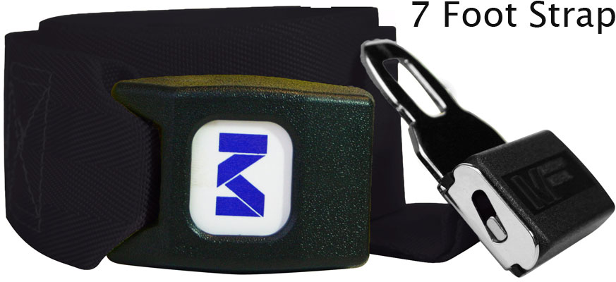 Morrison Medical Metal Push Button One Piece, 7' | 1208 Black |Spine Board Strap Spinal Immobilization