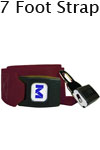 Morrison Medical Metal Push Button One Piece, 7' | 1208 Maroon |Spine Board Strap Spinal Immobilization