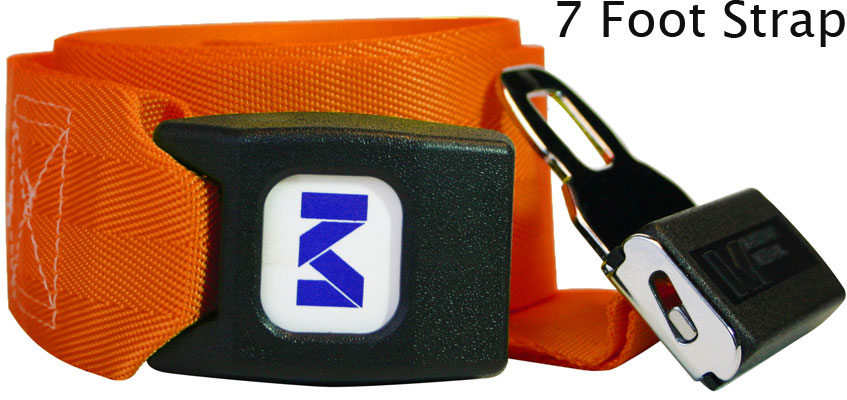 Morrison Medical Metal Push Button One Piece, 7' | 1208 Orange |Spine Board Strap Spinal Immobilization
