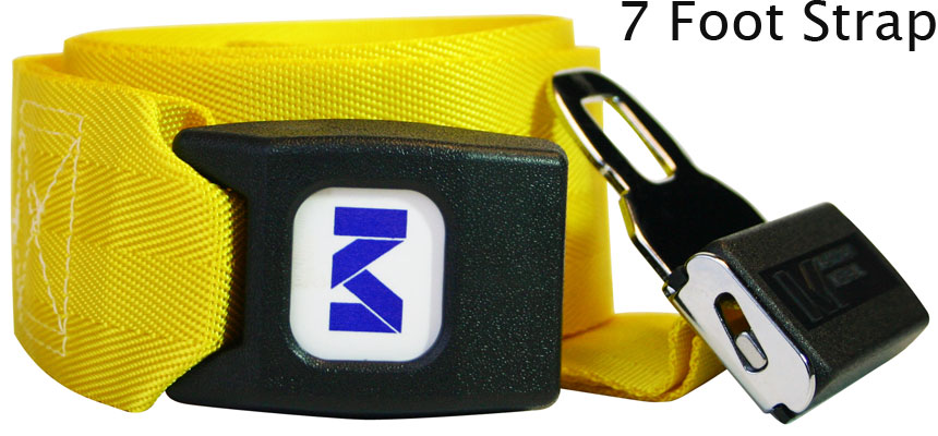 Morrison Medical Metal Push Button One Piece, 7' | 1208 Yellow |Spine Board Strap Spinal Immobilization