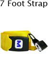 Morrison Medical Metal Push Button One Piece, 7' | 1208 Yellow |Spine Board Strap Spinal Immobilization