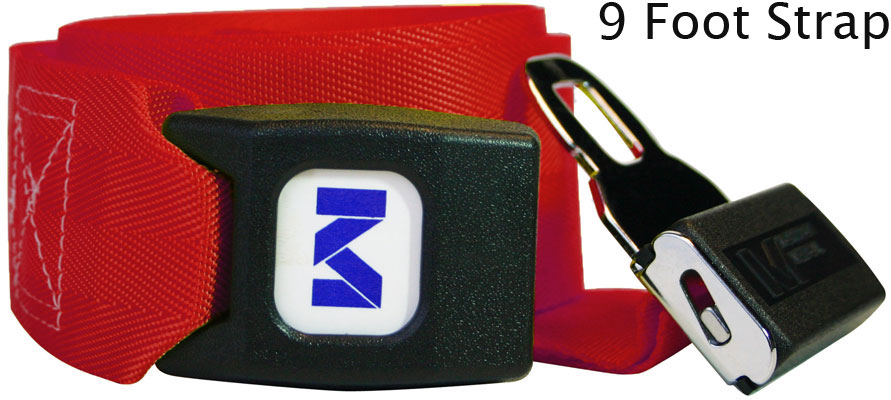 Morrison Medical Metal Push Button One Piece, 9' | 1209 Red |Spine Board Strap Spinal Immobilization