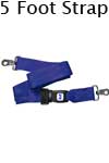 Morrison Medical Metal Push Button Metal Swivel Speed Clip 2PC, 5' | 1210 Blue |Spine Board Strap Spinal Immobilization