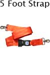Morrison Medical Metal Push Button Metal Swivel Speed Clip 2PC,5' | 1210 Orange |Spine Board Strap Spinal Immobilization