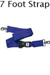 Morrison Medical Metal Push Button Metal Swivel Speed Clip 2PC,7' | 1211 Blue |Spine Board Strap Spinal Immobilization