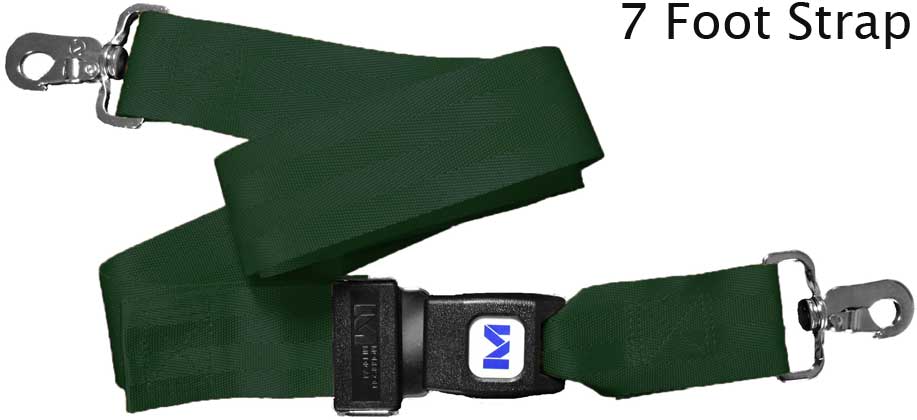 Morrison Medical Metal Push Button Metal Swivel Speed Clip 2PC,7' | 1211 Green |Spine Board Strap Spinal Immobilization
