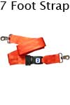 Morrison Medical Metal Push Button Metal Swivel Speed Clip 2PC,7' | 1211 Orange |Spine Board Strap Spinal Immobilization