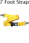 Morrison Medical Metal Push Button Metal Swivel Speed Clip 2PC,7' | 1211 Yellow |Spine Board Strap Spinal Immobilization