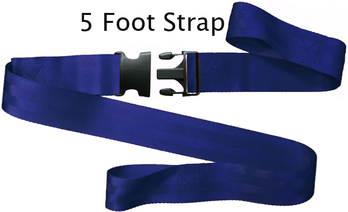 Morrison Medical Plastic Side Release Loop Lok Ends 2PC,5' | 1250 Blue |Spine Board Strap Spinal Immobilization