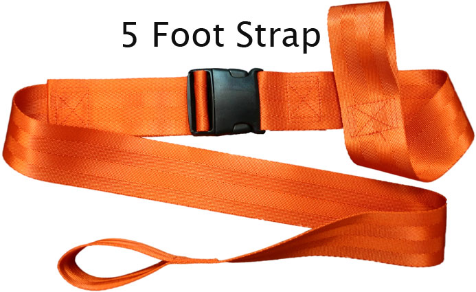 Morrison Medical Plastic Side Release Loop Lok Ends 2PC,5' | 1250 Orange |Spine Board Strap Spinal Immobilization