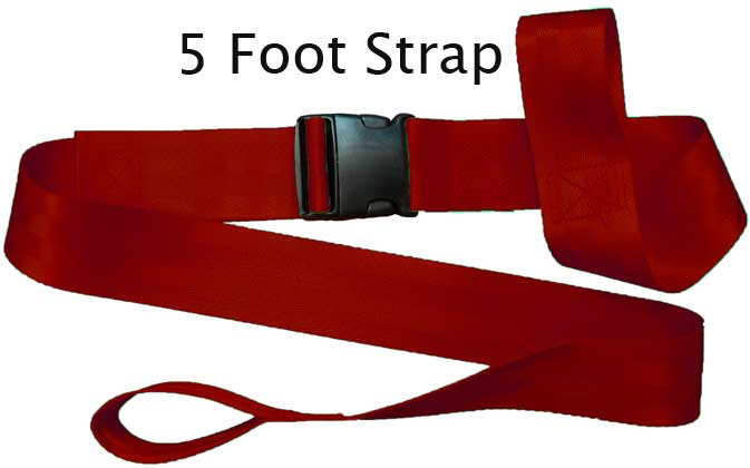 Morrison Medical Plastic Side Release Loop Lok Ends 2PC,5' | 1250 Red |Spine Board Strap Spinal Immobilization