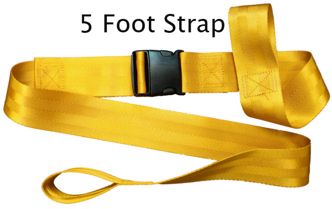 Morrison Medical Plastic Side Release Loop Lok Ends 2PC,5' | 1250 Yellow |Spine Board Strap Spinal Immobilization
