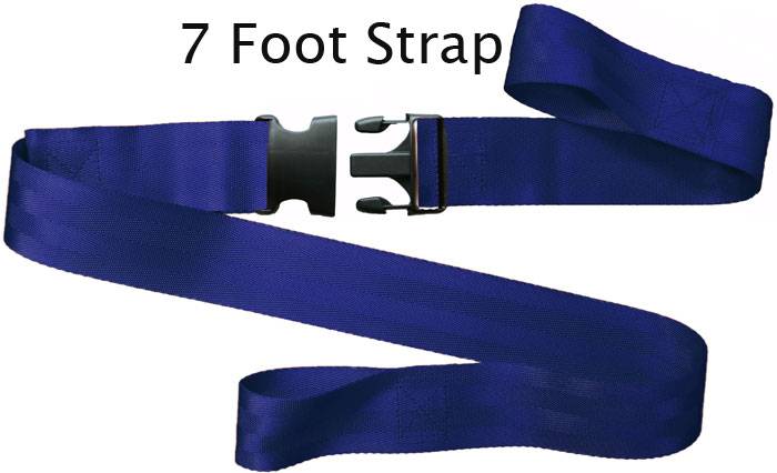 Morrison Medical Plastic Side Release Loop Lok Ends 2PC,7' | 1251 Blue |Spine Board Strap Spinal Immobilization