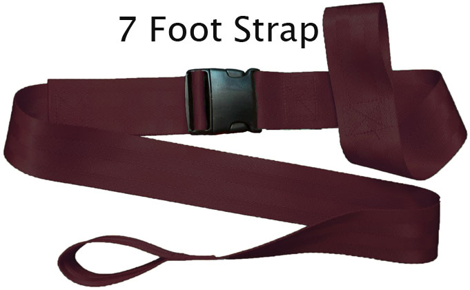 Morrison Medical Plastic Side Release Loop Lok Ends 2PC,7' | 1251 Maroon |Spine Board Strap Spinal Immobilization