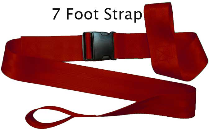 Morrison Medical Plastic Side Release Loop Lok Ends 2PC,7' | 1251 Red |Spine Board Strap Spinal Immobilization