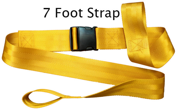 Morrison Medical Plastic Side Release Loop Lok Ends 2PC,7' | 1251 Yellow |Spine Board Strap Spinal Immobilization
