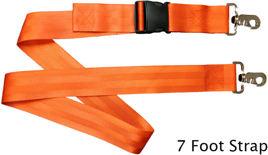Morrison Medical Metal Swivel Speed Clip Ends 2PC,7' | 1261 Orange |Plastic Side Release Spine Board Strap