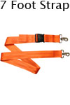 Morrison Medical Metal Swivel Speed Clip Ends 2PC,7' | 1261 Orange |Plastic Side Release Spine Board Strap