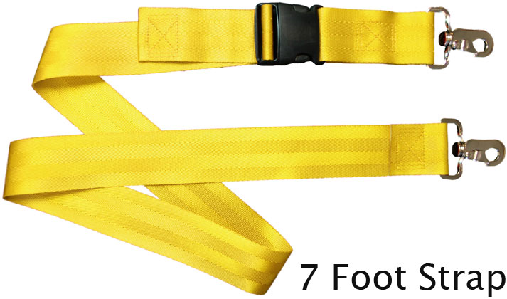 Morrison Medical Metal Swivel Speed Clip Ends 2PC,7' | 1261 Yellow |Plastic Side Release Spine Board Strap