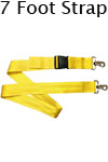 Morrison Medical Metal Swivel Speed Clip Ends 2PC,7' | 1261 Yellow |Plastic Side Release Spine Board Strap