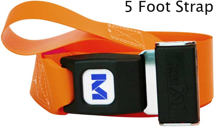 Vinyl Spineboard Loop-Lok Straps with Seatbelt Style Buckle