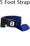 Morrison Medical Metal Push Button Loop-Lok 2PC, 5' | 1300 Blue |Spinal Immobilization Poly Spine Board Strap