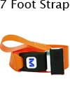 Morrison Medical Metal Push Button Loop-Lok 2PC, 7' | 1301X Orange |Spinal Immobilization Vinyl Spine Board Strap