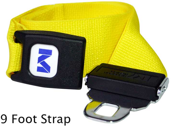 Morrison Medical Metal Push Button Poly 1PC, 9' | 1309 Orange |Spinal Immobilization Spine Board Strap