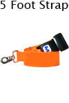 Morrison Medical Metal Push Button Swivel Speed Clip Ends 2PC, 5' | 1310P Orange |Spinal Immobilization Spine Strap