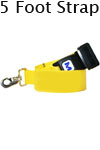 Morrison Medical Metal Push Button Swivel Speed Clip Ends 2PC, 5' | 1310P Yellow |Spinal Immobilization Spine Strap